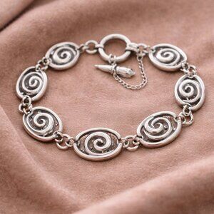 Retired Silpada Sterling Silver Swirl Bracelet B1867